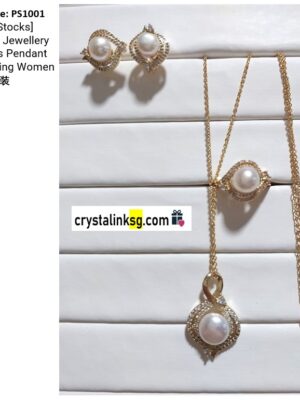 [SG Ready Stocks]  White Pearl Jewellery Set Earrings Pendant Necklace Ring Women  珍珠手饰套装